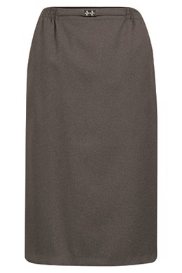 Brandtex nederdel - glat model og elastik i livet - mørk grå